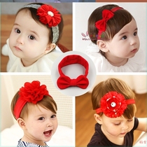 Ultra soft female baby 6 headwear 9 baby hair with 0-12 month Korean version hair decoration 100 days 1 year Princess head flower