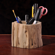 Handmade Wooden Desktop Pen Holder Desk Storage Box Office L