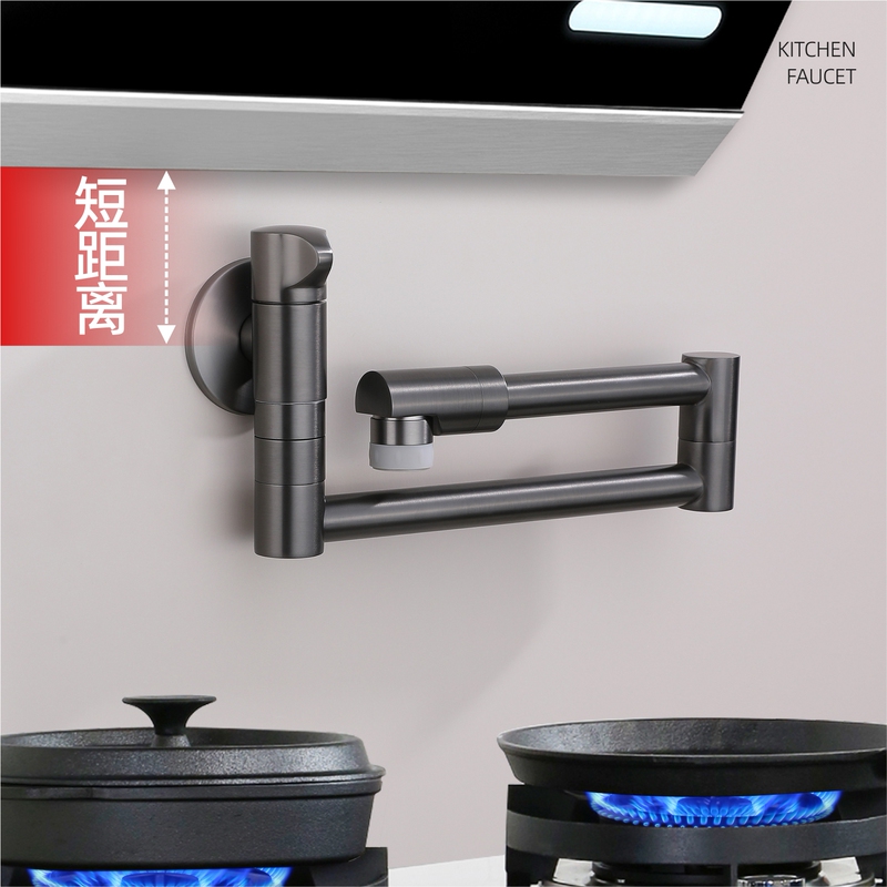 Extended Kitchen Folding Faucet Gas Stove Single Cold Water Faucet Extension Rotating Telescopic Wall-Mounted All-Copper Mini Extended Kitchen Folding Faucet Gas Stove Single Cold Water Faucet Extension Rotating Telescopic Wall-Mounted All-Copper Mini