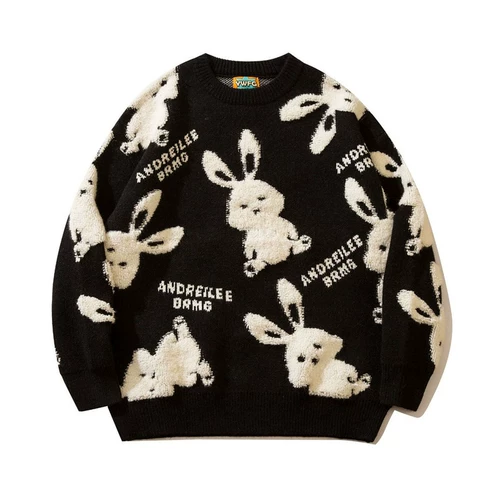 Очень большой красный оберег на день рождения, демисезонный свитер, праздничнная трикотажная парная одежда для влюбленных, большой размер, год кролика