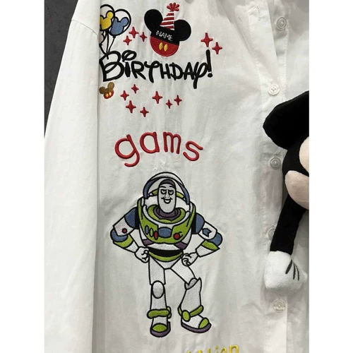 Мультяшная рубашка, размер, оверсайз, по фигуре