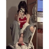 Ретро топ с чашечками, белье для повседневной носки без рукавов, футболка, в американском стиле