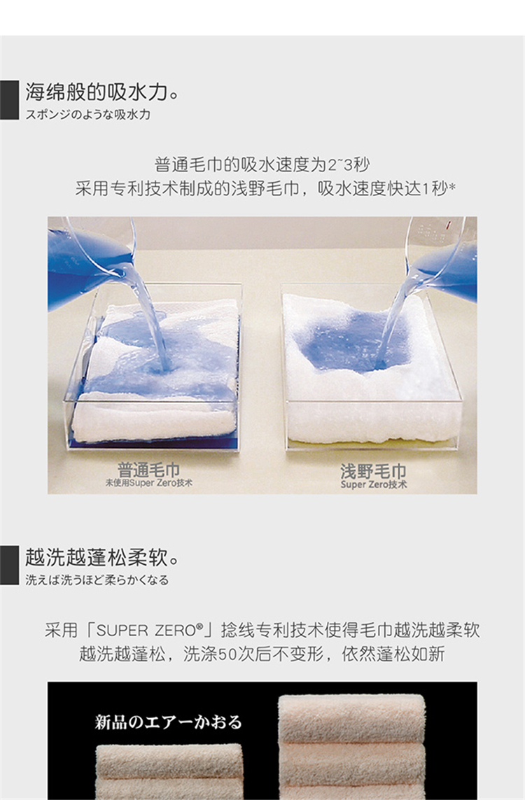 Nhật Bản nhập khẩu khăn tắm Asano cotton nam thấm nước hộ gia đình nữ không dễ bị rơi khăn bông 2 bộ - Khăn tắm / áo choàng tắm áo choàng tắm cao cấp