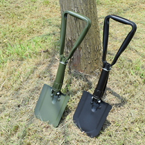 Outdoor portable engineering shovel field multi-purpose folding snow shovel camping shovel multifunctional steel shovel fishing shovel