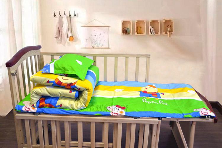 Mẫu giáo chăn ba mảnh trẻ em nap cotton phim hoạt hình quilt bộ sáu bộ của bộ đồ giường sản phẩm với lõi có thể tháo rời và có thể giặt