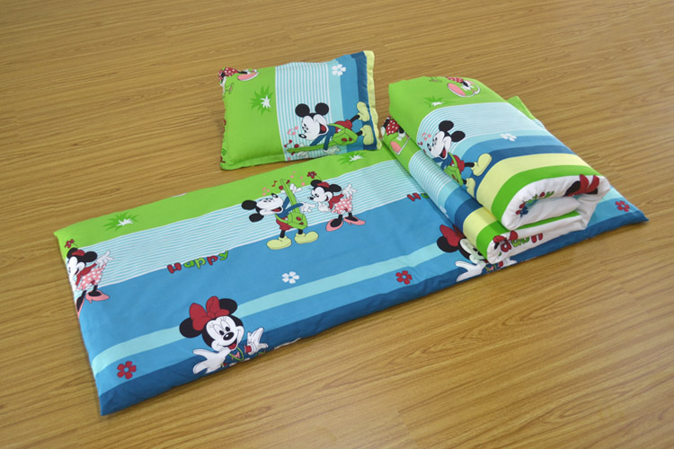 Mẫu giáo chăn ba mảnh trẻ em nap cotton phim hoạt hình quilt bộ sáu bộ của bộ đồ giường sản phẩm với lõi có thể tháo rời và có thể giặt