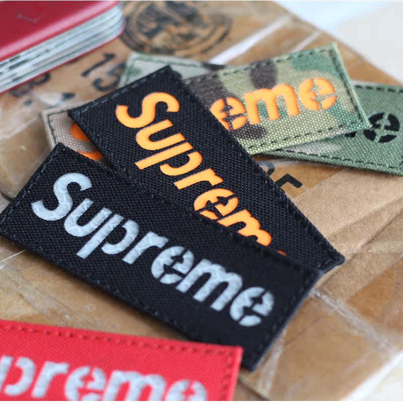 Supreme armband reflective luminous Velcro 500D MC red bk black backpack stamp morale