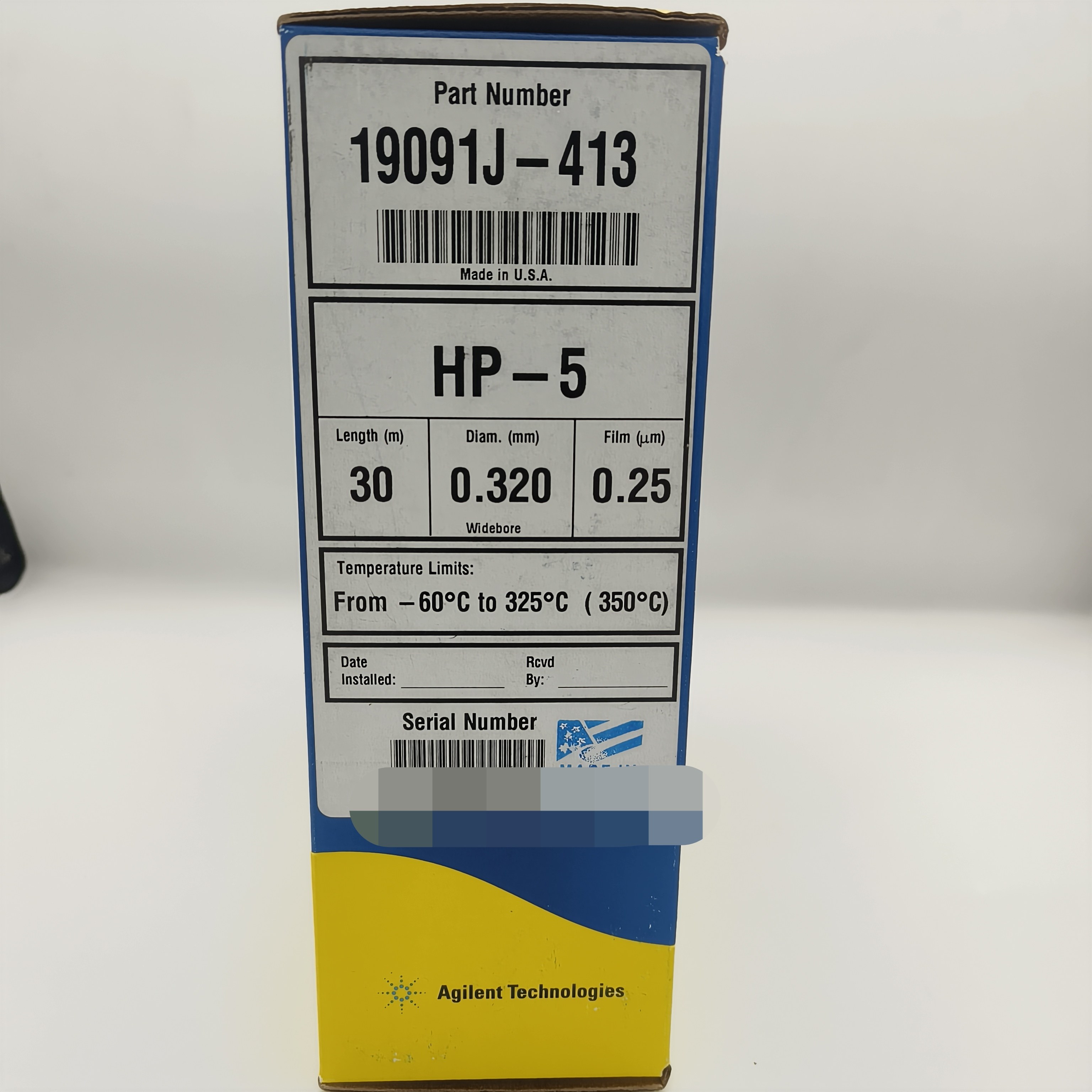 安捷伦气相色谱毛细管柱HP-5 30m*0.32*0.25um特价19091J-413原装