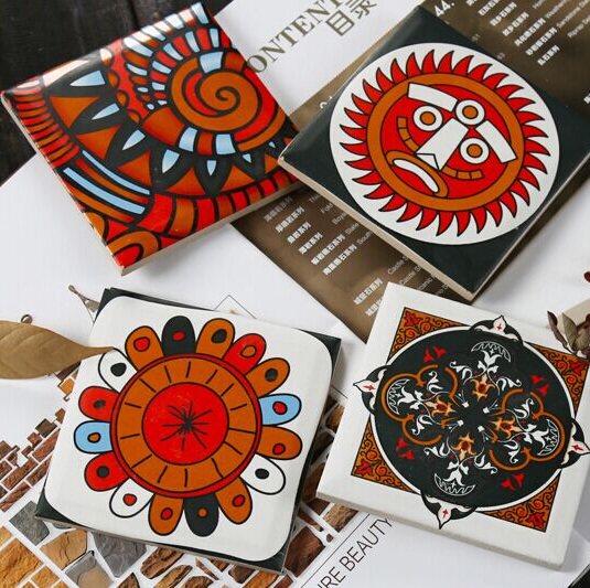 Indian Donka Flowers Brick Dining Room Background Wall Stairway Side Flower Leaf Cafe Cosmetic Room Flower Sheet 100MM