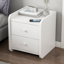  Nordic bedside table Modern minimalist bedroom shelf Simple bedside storage small cabinet Bedside small locker