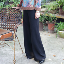 Tang pants Womens pants Winter thick wool Chinese wide-leg pants Tea clothes Chinese style national style cotton pants