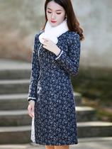 Cheongsam winter thickened New Year Coat modified version of the dress young models can wear Chinese style womens winter clothes every day