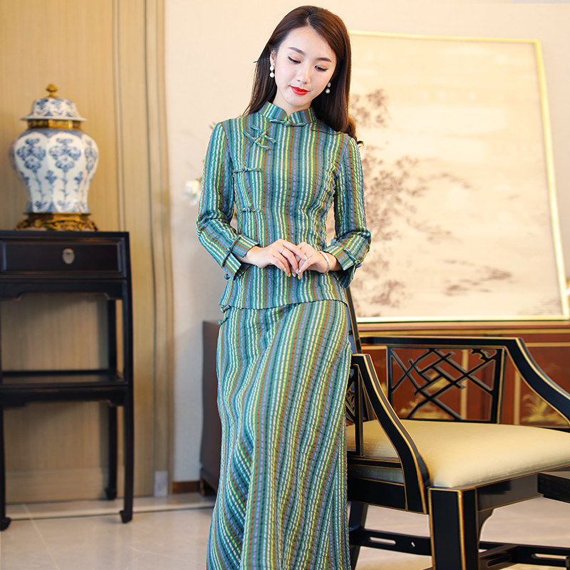 Junya cotton and linen suit skirt two-piece casual fashion small fragrance temperament Western style retro professional suit female spring and autumn