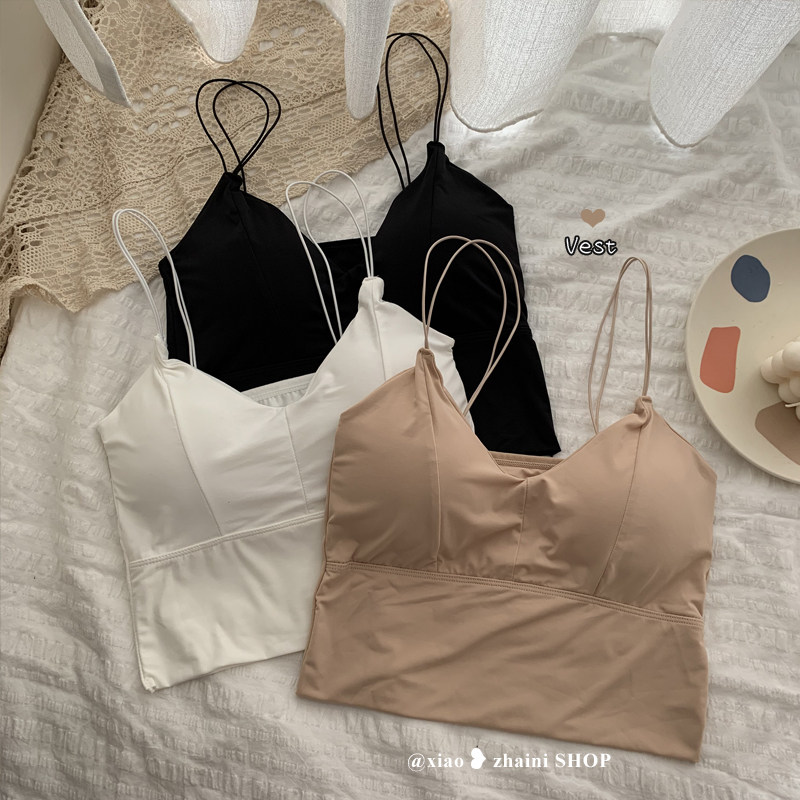 Teenage Girl Smear Small Harnesses Vest Woman Summer 2022 New Body Suit Anti Walking Light Beauty Back Wrap Chest Ice Silk Blouse