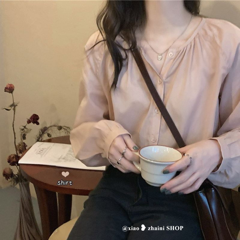 Fan-style long-sleeved shirt lady summer 2022 new blouses design sensation with a small crowd of slim don't get a shirt