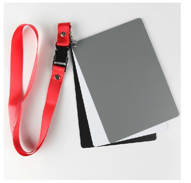 Black and white gray tricolor card calibration exposure scratch resistant waterproof portable gray board white balance 18 degree small gray card