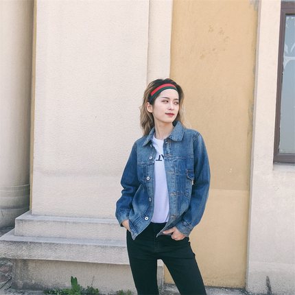 2018春秋季新款牛仔外套女短款韩版休闲风衣