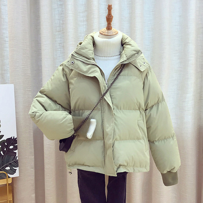 Short down padded jacket women's 2022 winter new loose Korean version casual all-match bread jacket padded jacket women