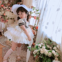 Vintage Time Beauty Hall parent-child original design square collar puff sleeves comes with puffy Snow White skirt