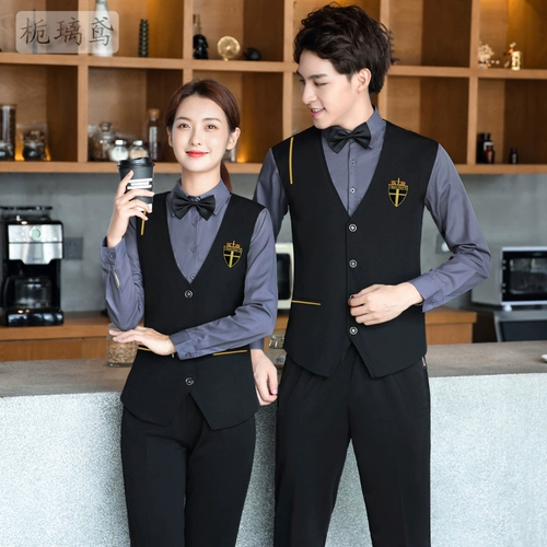 Бар официант Работая одежда мужская длинная -насыщенная писатель