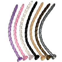 Ultra-thin and long threaded anal plug anal anus chrysanthemum anal whip in-depth anal plug pull beads adult sex products
