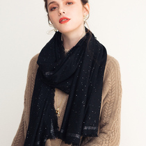AI 100 Australian wool scarf Italian guest Bright Star River low-key luxury scarf women winter shawl dual use