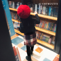 AI childrens parent-child wool early autumn beret Every baby is a fashionable big star with the same style