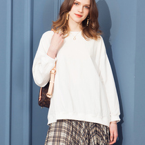 AI 2021 New Salt White Harbor wind sweater lazy style Korean profile loose slim long sleeve T-shirt top