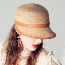 AIu Japan small crowdgrass knitted duck tongue cap UV sun protection hat sunhat anti-UV outdoor cap child summer