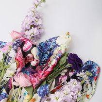 AI silk scarf female mulberry silk silk scarf silk small scarf literary flower early autumn Joker Korean small square scarf