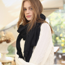 AI high-quality fabric comfortable touch cotton and hemp scarf Womens Korean version of the early autumn literary shawl dual-use long silk scarf