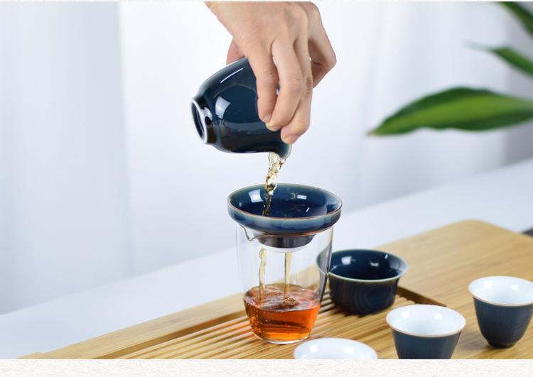 Ceramic travel story tea tureen tea cups small kung fu tea tea set is suing contracted household