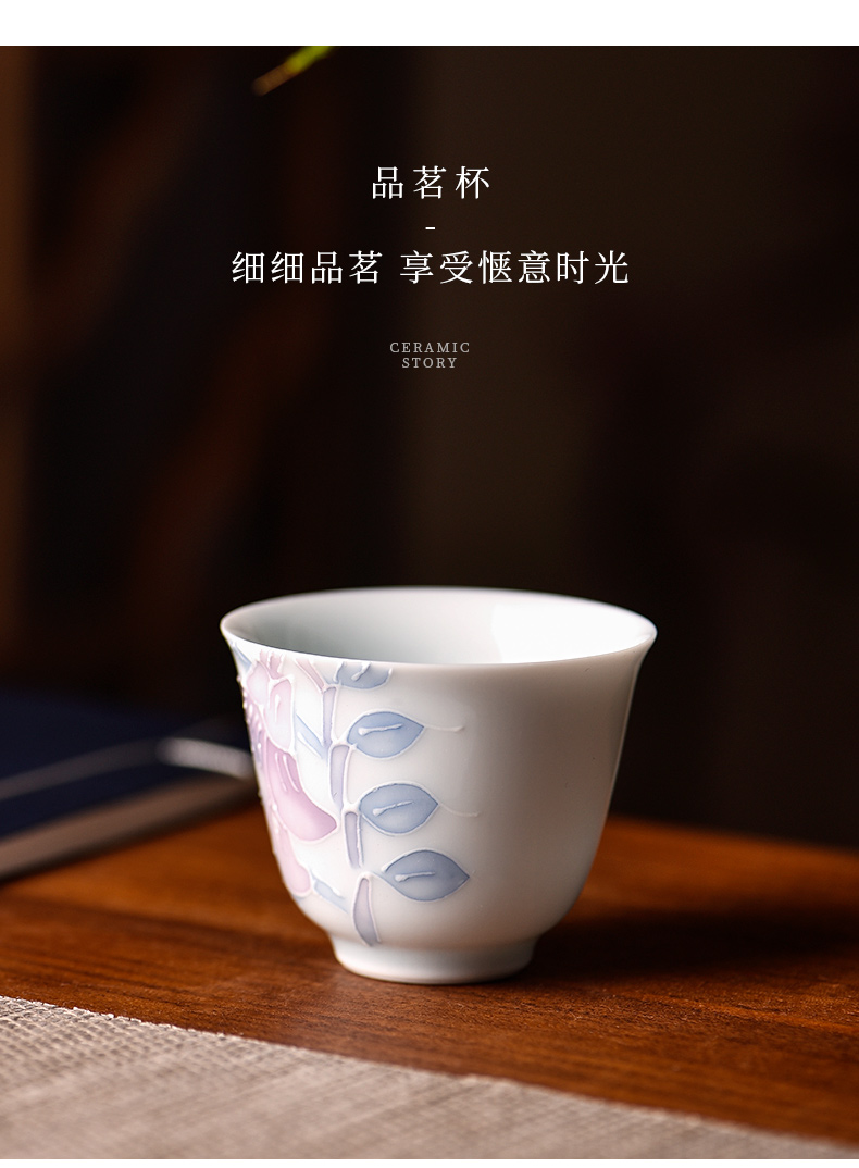The Story of pottery and porcelain tea set home sitting room office to receive a visitor of a complete set of Chinese kung fu tea teapot the teapot
