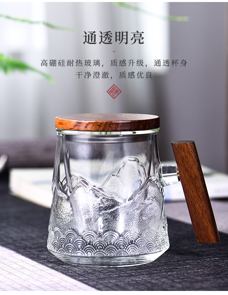 Ceramic separation story glass tea cups water cup men 's filter dedicated high - grade office tea cup