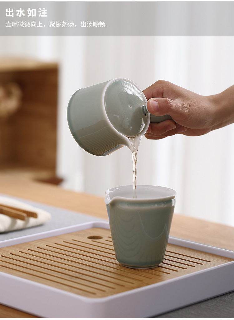 Kung fu tea set ceramic story home sitting room tea Japanese tea set a small set of simple dry tea cups dish