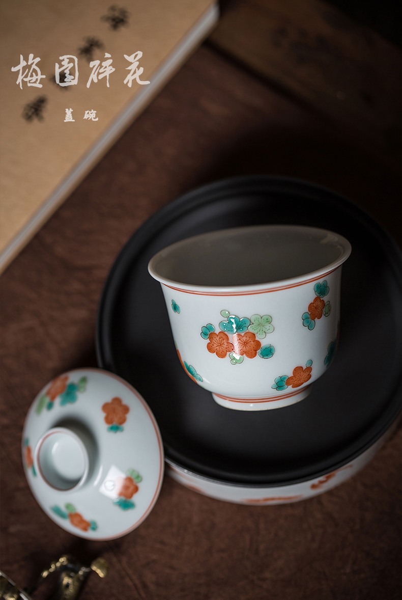 High - end checking hand - made ceramic story town tureen three tureen single jingdezhen pure hand - made tureen