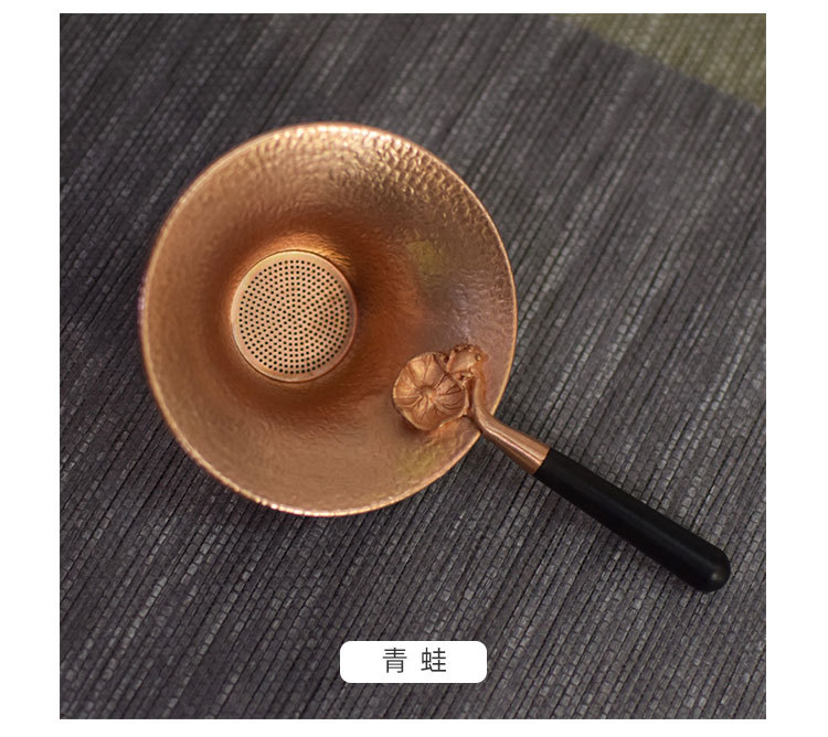 Ceramic story pure copper copper) tea tea tea strainer filter filter insulation kung fu tea accessories