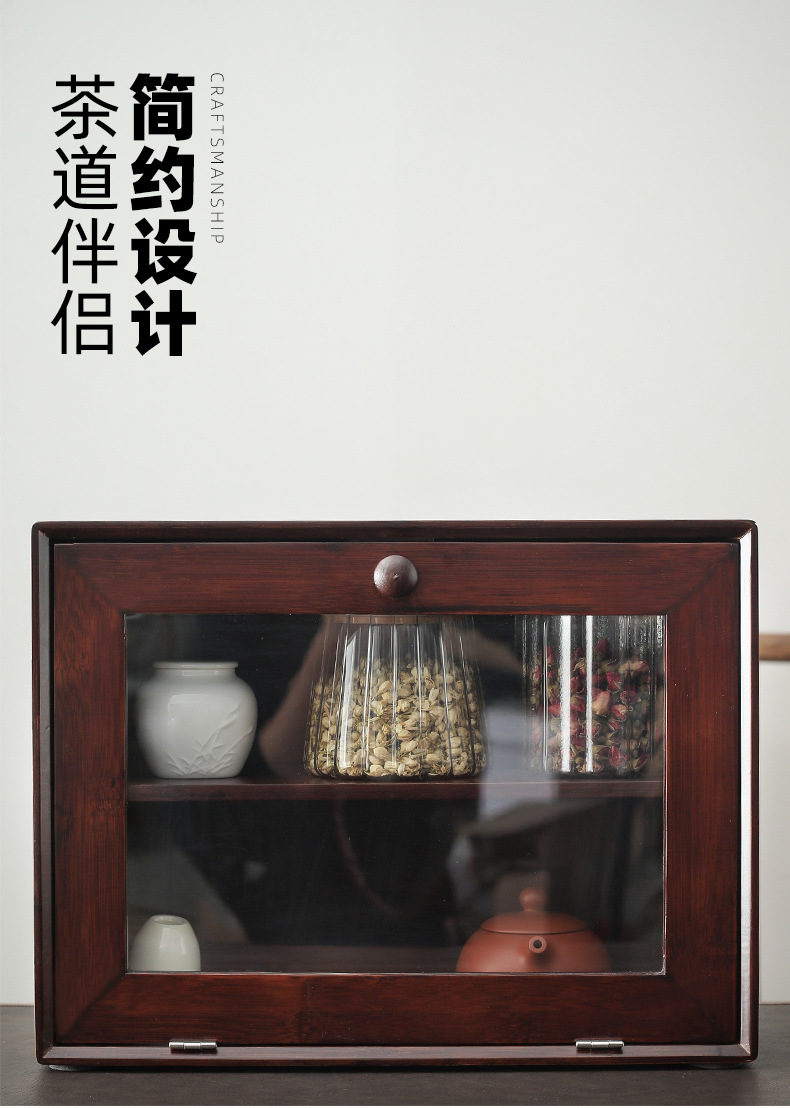 Story of pottery and porcelain tea set show the receive ark of black walnut real wood dust tank water tank of the sitting room of the new Chinese style tea table