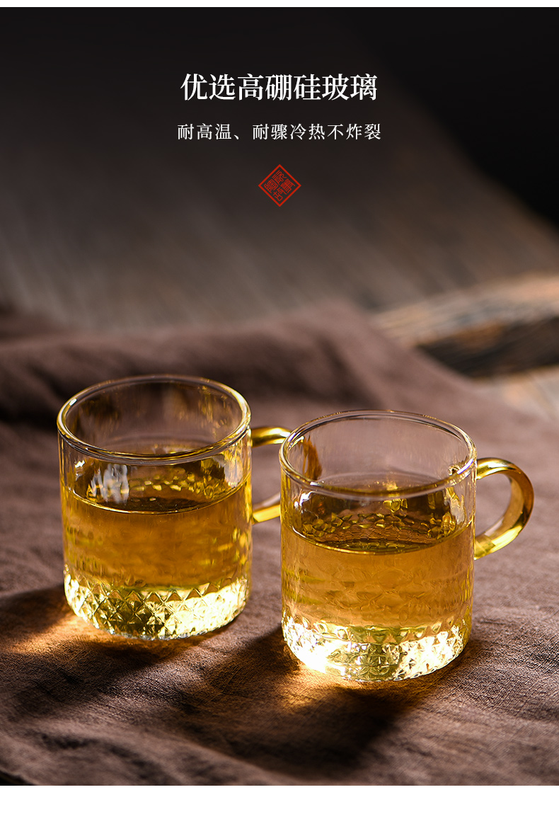 The Story of pottery and porcelain cup sample tea cup upset household kung fu tea set high temperature resistant glass trumpet take masters cup