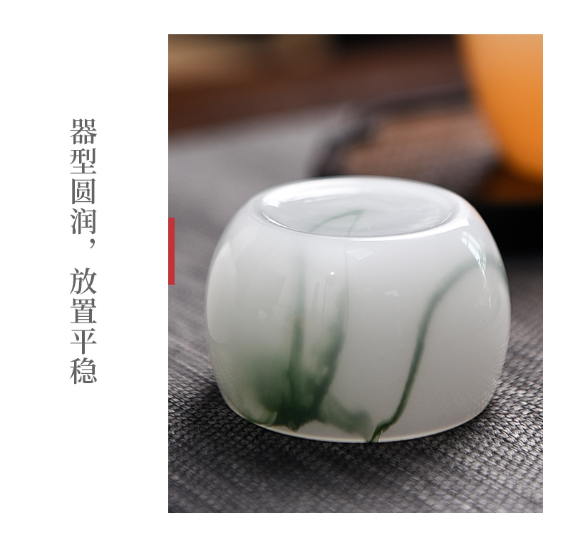 Ceramic story master cup single CPU kung fu tea cups jadeite jade porcelain jade Joan cup sample tea cup single use