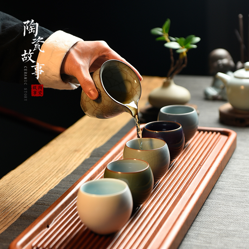 Ceramic story kung fu tea cups personal special gift box of jingdezhen tea service suit small Ceramic sample tea cup master CPU