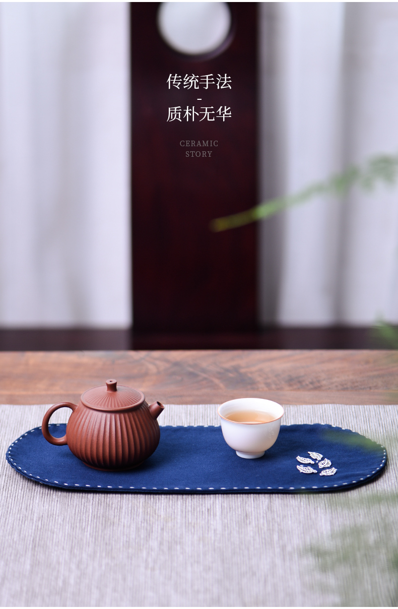 Ceramic story thickening of pure cotton and linen cloth art is small tea towel kung fu tea table accessories zen tea pot cup mat absorbent cloth