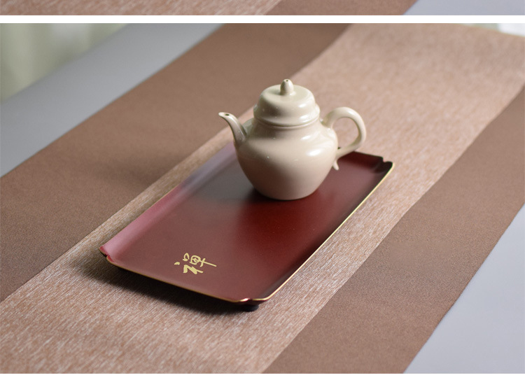 Ceramic story's brass tea tray was Japanese contracted household serve tea tray insulation saucer kung fu tea accessories