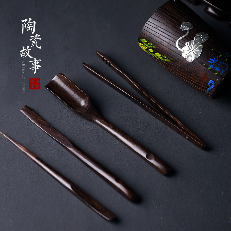 Ceramic tea story 6 gentleman kung fu tea sets accessories ChaGa tea spoon, knife 6 gentleman tea tool