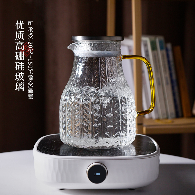 Glass ceramic story cold water kettle high - temperature creative household Nordic wheat grain cold boiled water kettle suits for