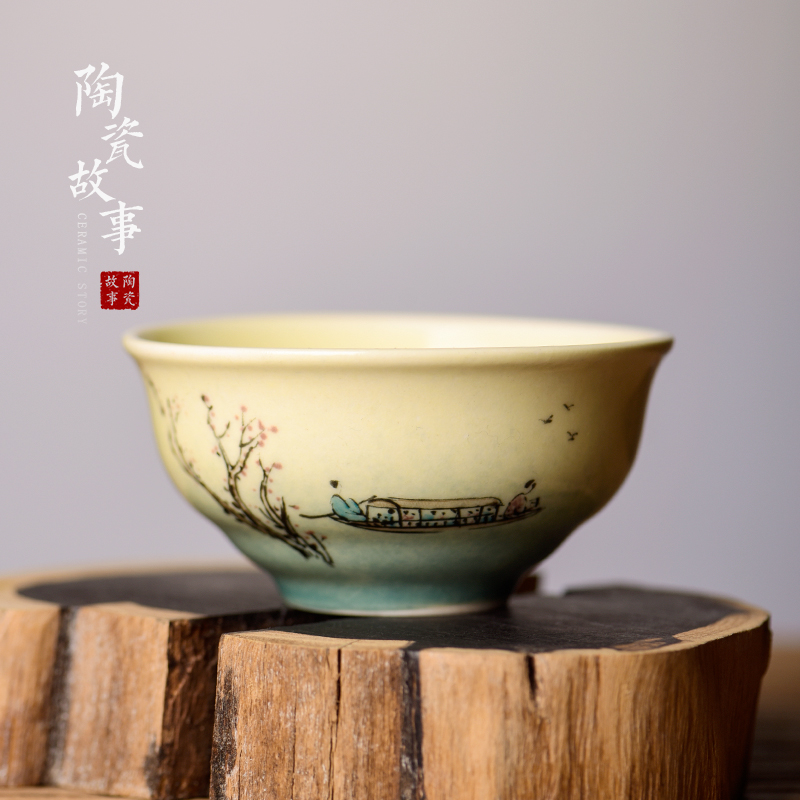 The Story of pottery and porcelain cups for jingdezhen ceramic masters cup Japanese kung fu tea tea set small sample tea cup