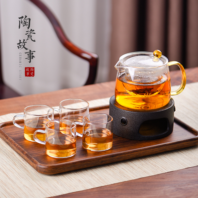 Based story Japanese warm tea exchanger with the ceramics heating insulation base flower tea sets accessories thermostatic treasure the teapot