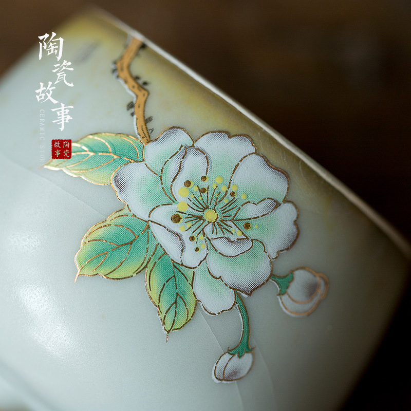 Ceramic story coppering. As silver cups of household Ceramic cups ru up market metrix who single cup sample tea cup kung fu tea bowl