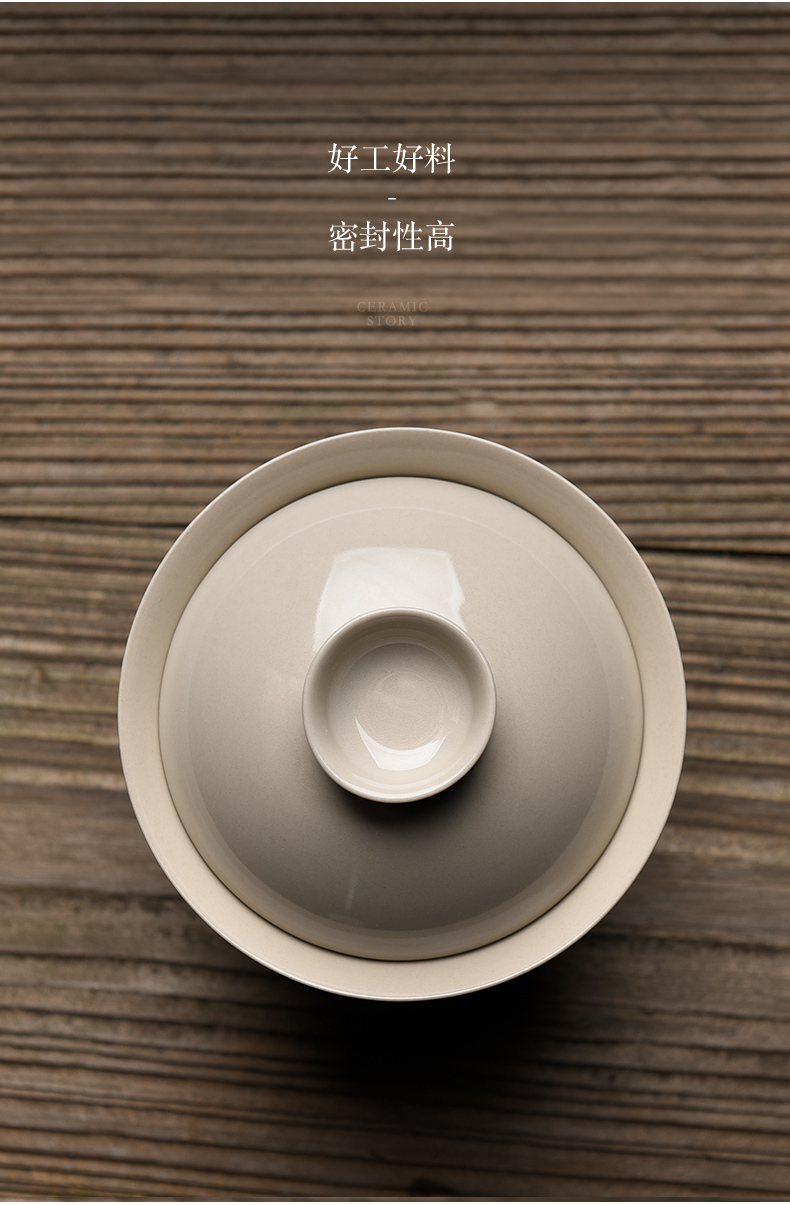 Jingdezhen ceramic tureen single story with cover three to make tea bowl of tea by hand not hot bowl of tea cups