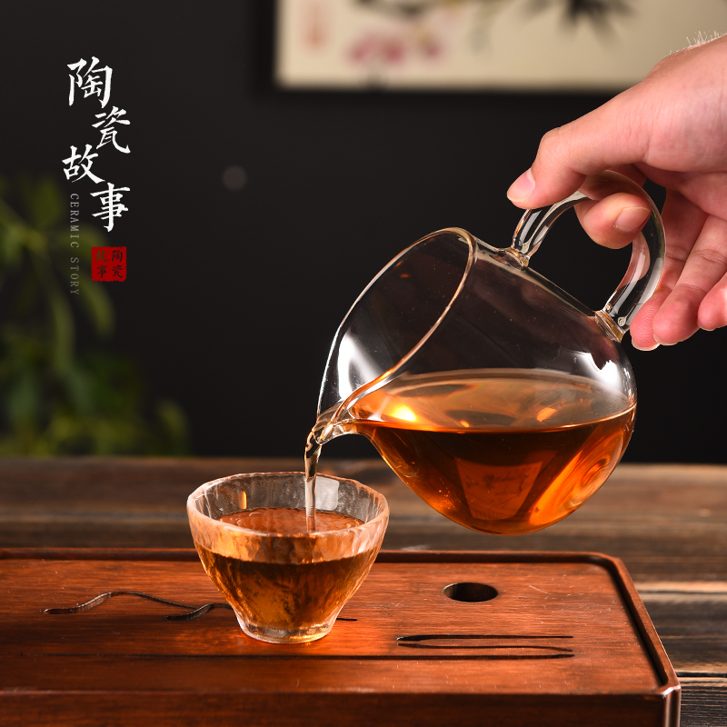 Equal cup tea leak set one body thickening heat-resistant glass tea household cup with tea accessories dividing tea device